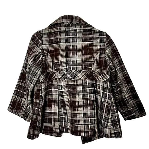 Girl’s H & M Plaid Peacoat Size 2-3 Years - Picture 3 of 4